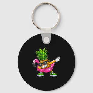 Llavero Flamenco Aloha Hawaiano Tropical Piña Dabbing V