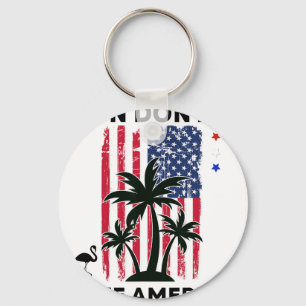 Llavero Flamenco de bandera americana Trump Desantis Ron D