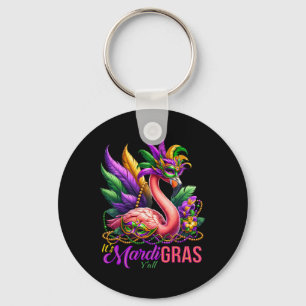 Llavero Flamenco de Mardi Gras Fiesta Tropical Hawaiana Ho