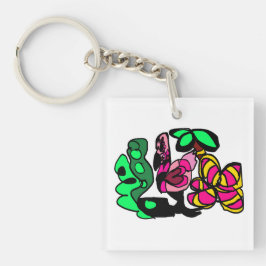 Llavero flamenco rosa muestra vibra 