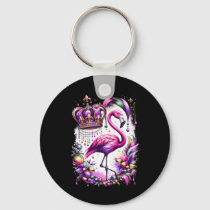 Llavero Flamenco rosa Pájaro Lindo Carnaval de Mardi Gras
