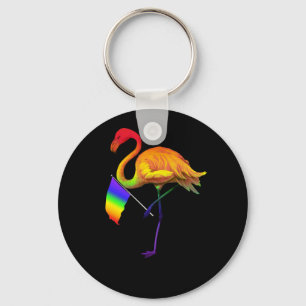 Llavero Flamencos del Orgullo LGBT en los colores de la ba