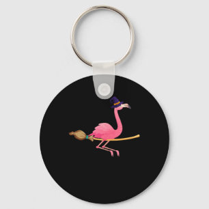 Llavero Flamencos Gracioso Flamingo Witch Halloween