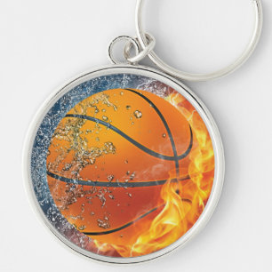 Llavero Flaming basketball throw pillow