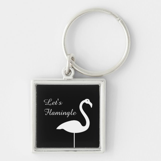 Llavero Flamingle Black Flamingo Keychain (Frente)