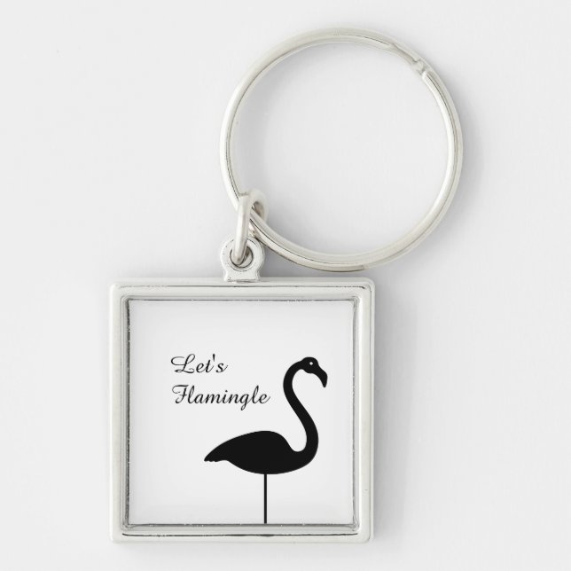 Llavero Flamingle White Flamingo Keychain (Frente)