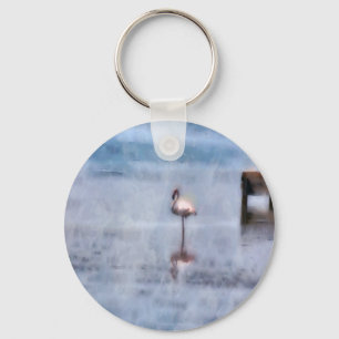 Llavero Flamingo acuarela