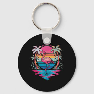 Llavero Flamingo Beach Summer Vibes Palm Tree Tropical Sum