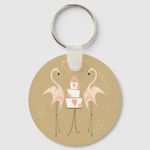 Llavero Flamingo Boda keychain básico