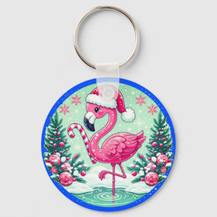 Llavero Flamingo de Navidad Sublimación Clipart-10424