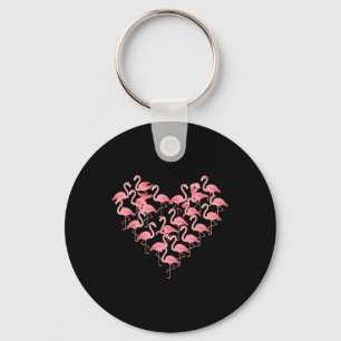 Llavero Flamingo Día de San Valentín del corazón Pájaro ro