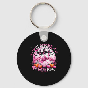 Llavero Flamingo En Octubre Usamos Hal Rosa De Cáncer De M