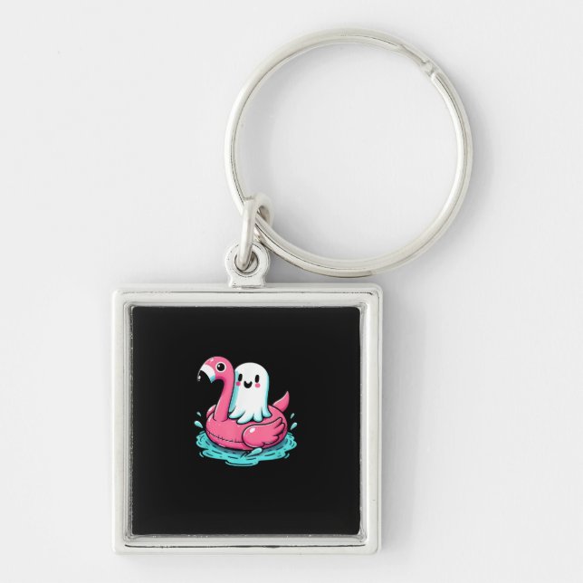 Llavero Flamingo Funny Spooky Summer Summerween (Frente)