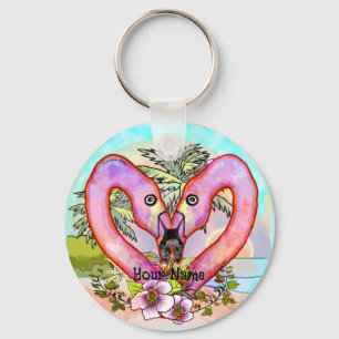 Llavero Flamingo Love