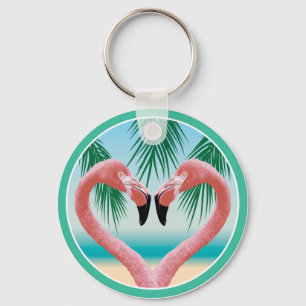 Llavero Flamingo Love (Valentine tropical)