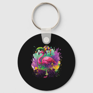 Llavero Flamingo Mardi Gras Fiesta del Carnaval