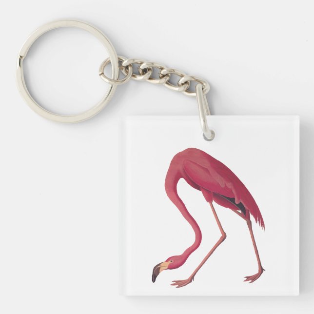 Llavero Flamingo rosa vintage (Frente)