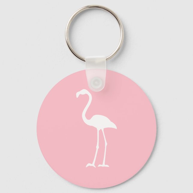 Llavero Flamingo rosa y blanco (Anverso)