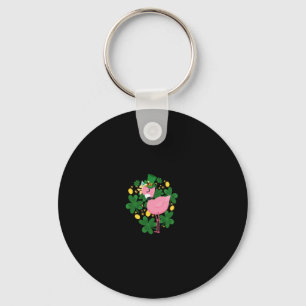 Llavero Flamingo St Patrick Day Fun Pink Bird Lover Gift1