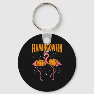 Llavero Flamingoween Calabaza Flamencos Pájaro Divertido H