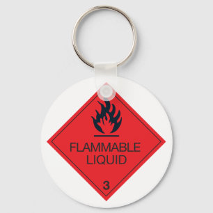 Llavero Flammable Liquid Keychain