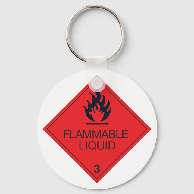 Llavero Flammable Liquid Keychain (Anverso)