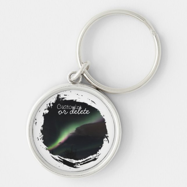 Llavero Flámula de Borealis de la aurora del ABS (Frente)