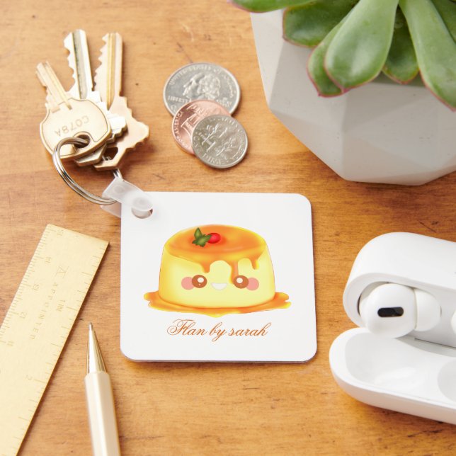 Llavero Flan Española De Caramelo Suave Y Cremosa (Escritorio )