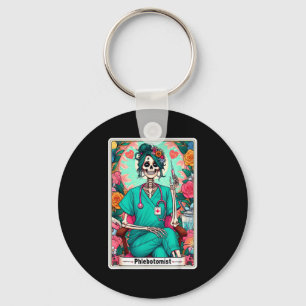 Llavero Flebotomista Carta de Tarot Esqueleto Técnico de F