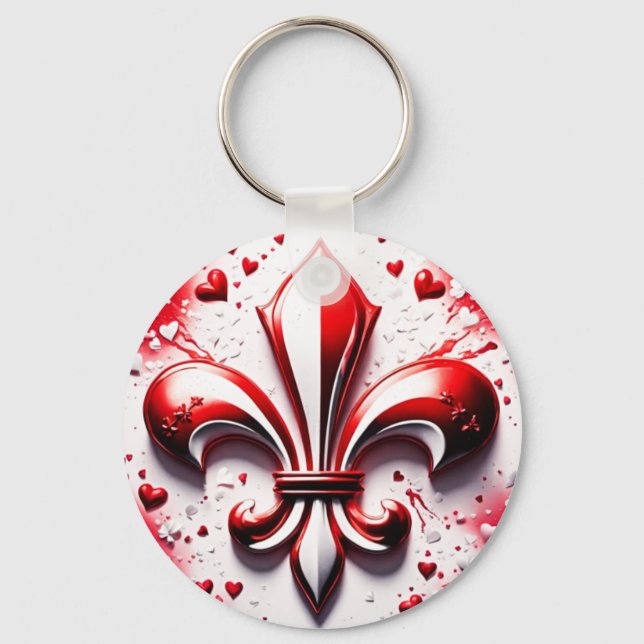 Llavero Fleur De Lis de San Valentín (Anverso)