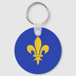 Llavero Fleur de Lis en Royal Blue Keychain
