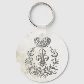 Llavero Fleur de Lis vintage y Crown keychain