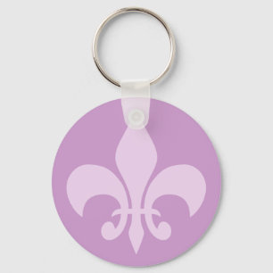 Llavero Fleur de Lise en la cadena Lilac Key