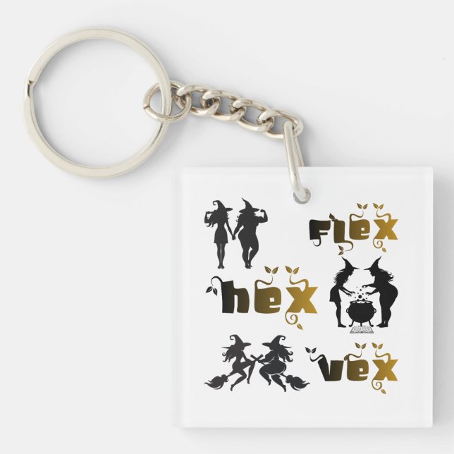 Llavero Flex. Hex. Vex. Body Positive & Diverse Witches (Frente)