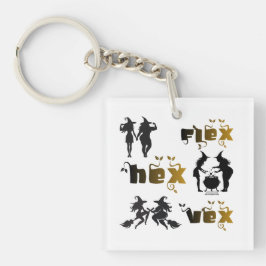 Llavero Flex. Hex. Vex. Brujas con Positividad Corporal y 