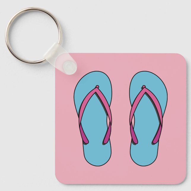 Llavero Flip Flops de playa (Anverso)