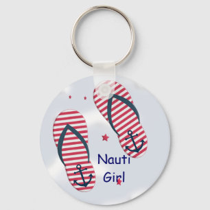 Llavero Flip Flops Nauti Diseño Keychain Chica Nauti