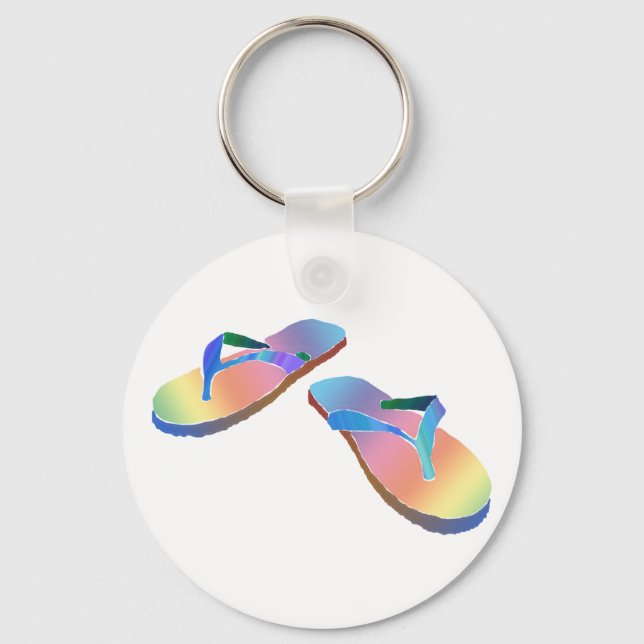 Llavero Flip Flops tropicales 2 (Anverso)