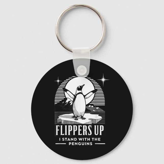 Llavero Flippers De Pingüino Gracioso Me Pongo Con El Ping (Anverso)