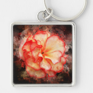 Llavero Flor acuarela de Begonia - bb3