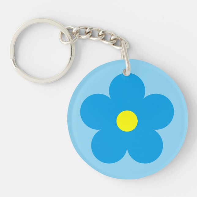 Llavero Flor azul (Frente)