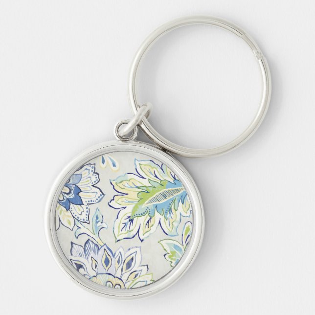 Llavero Flor azul bohemia (Frente)