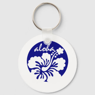 Llavero flor azul de Hawaii