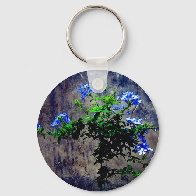 Llavero Flor azul de Plumbago (Anverso)