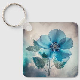 Llavero Flor azul etéreo