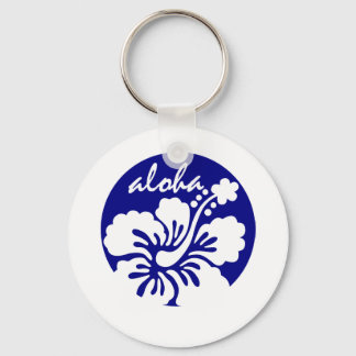 Llavero flor azul hawaiana
