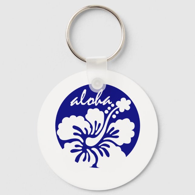 Llavero flor azul hawaiana (Anverso)