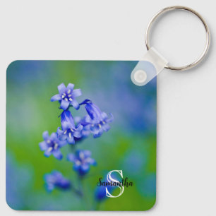 Llavero Flor azul Keyring