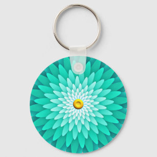 Llavero Flor azul Mandala-68566