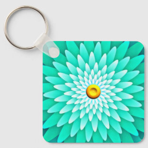 Llavero Flor azul Mandala-68566